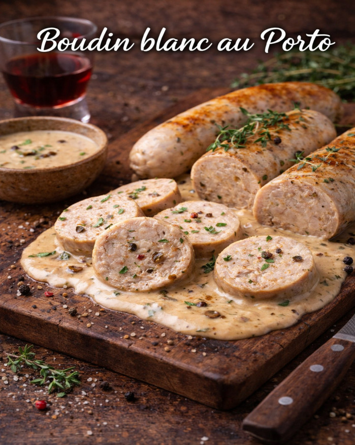 Boudin blanc nature au Porto