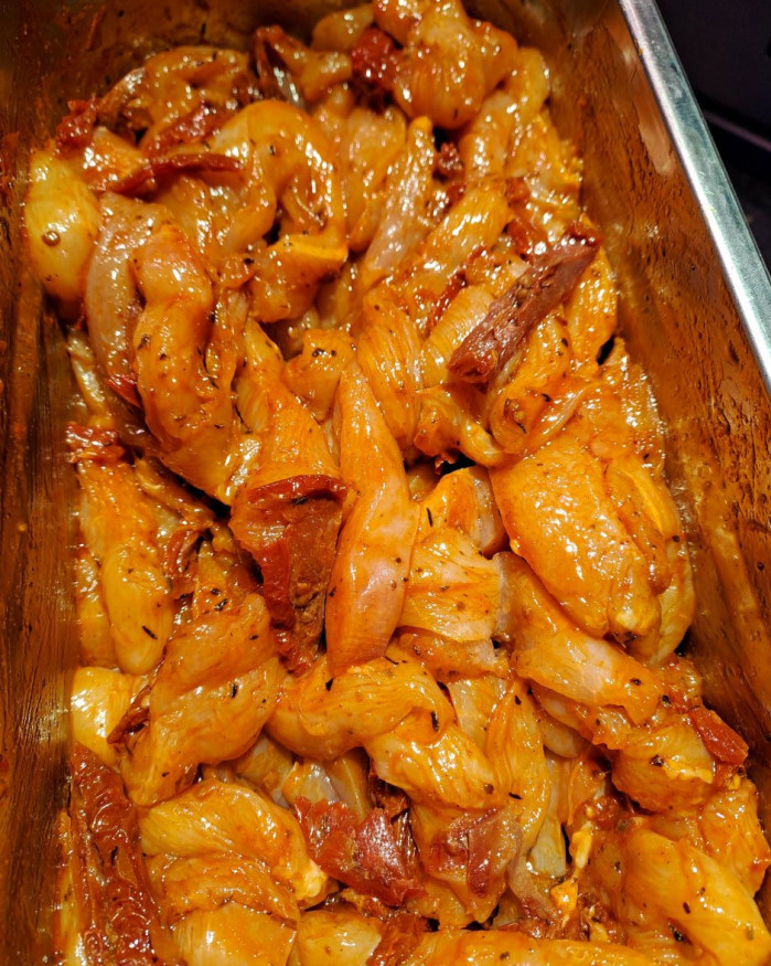 Emincé de poulet tomates séchées/basilic