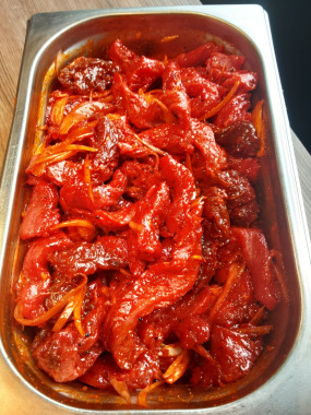 Emincé de boeuf à l'échalote