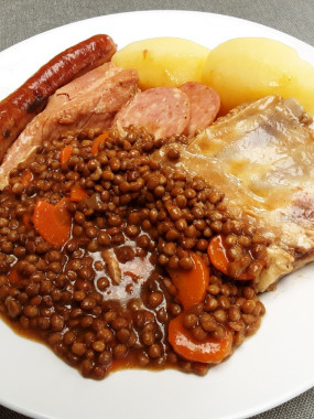 Petit salé aux lentilles 