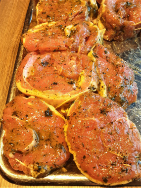 Tranche de selle d'agneau en persillade