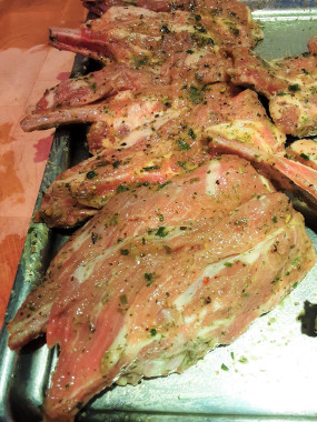 Côte d'agneau découverte en persillade