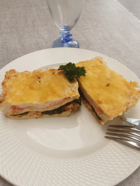 Lasagnes aux 2 saumons et épinards
