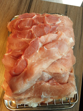 Tranche de porc dans l'entredeux