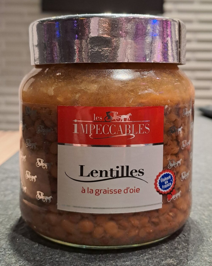 Lentilles à la graisse d'oie (bocal de 37cl)