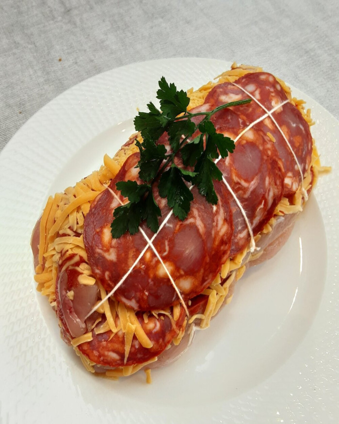 Roti de dinde au chorizo et cheddar