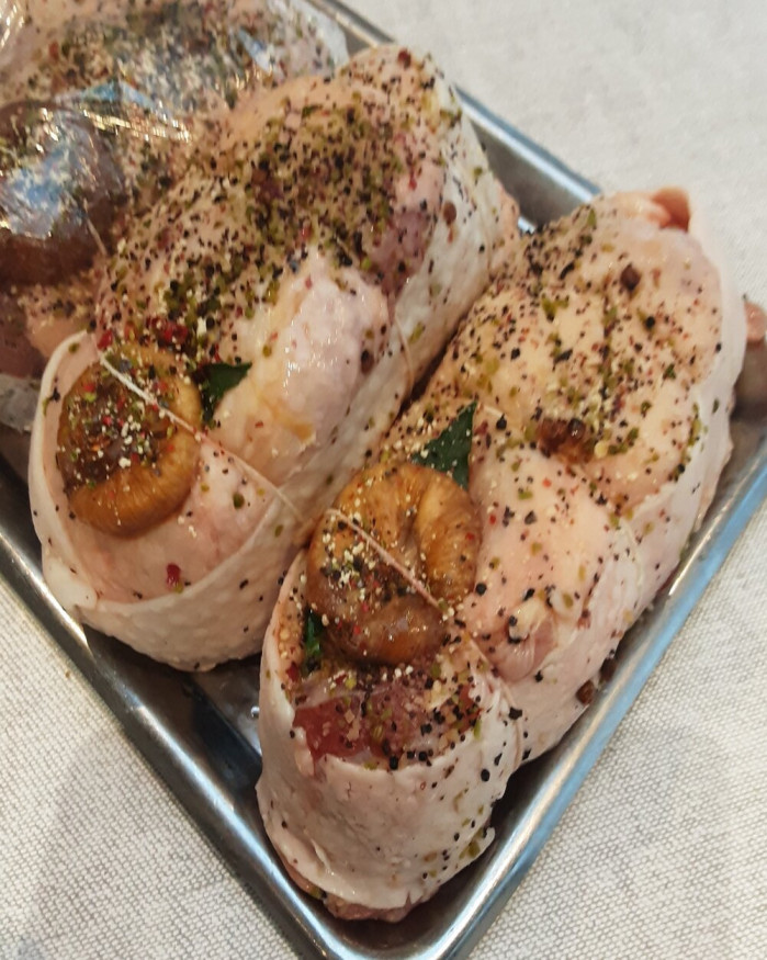 Roti de chapon Figues-Foie gras