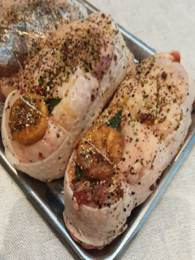 Roti de chapon Figues-Foie gras