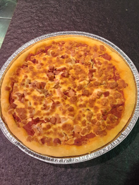 Pizza jambon/champignons (grande)