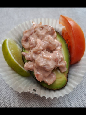 Avocat cocktail aux crevettes grises