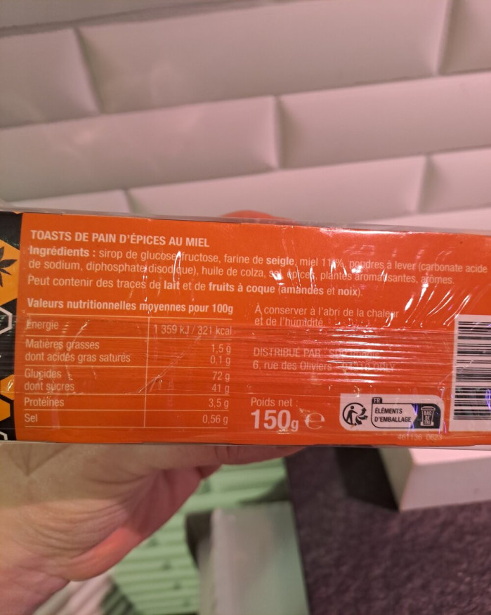 Mini pain d'épices au miel 150g