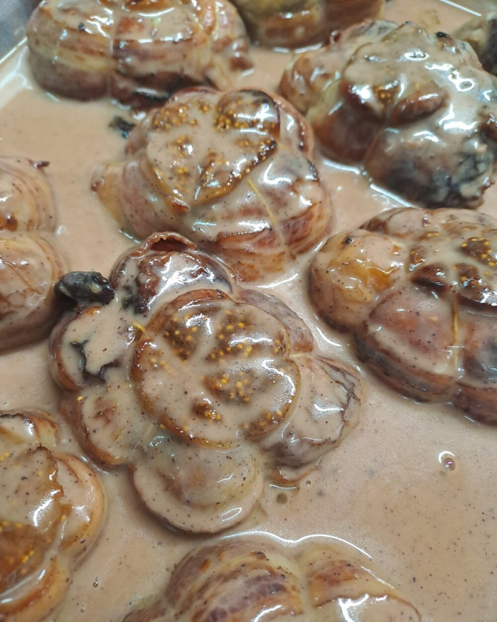 MENU ballotin de pintade farci au foie gras et figues