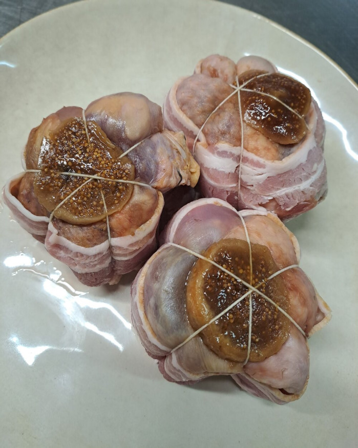 Paupiette de pintade farcie foie gras et figues CRUE