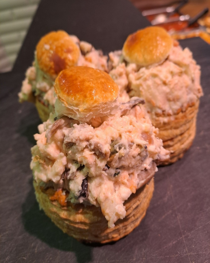 Bouchée au saumon et fruits de mer