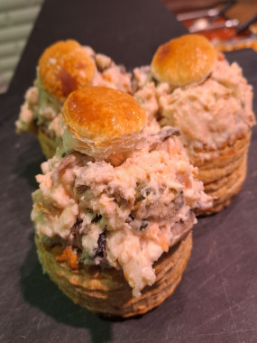 Bouchée au saumon et fruits de mer