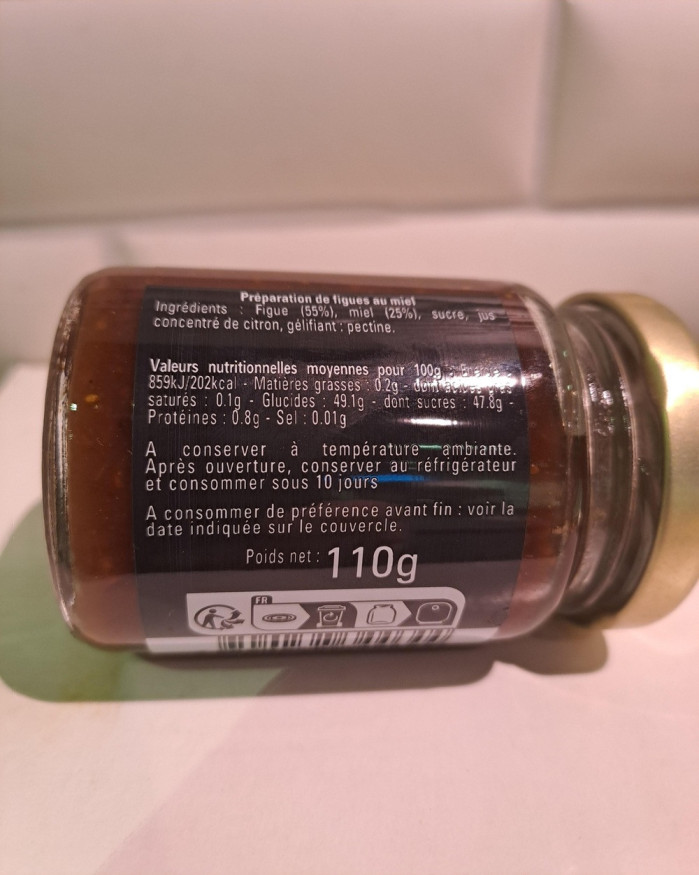 Confit de figues au miel 110g