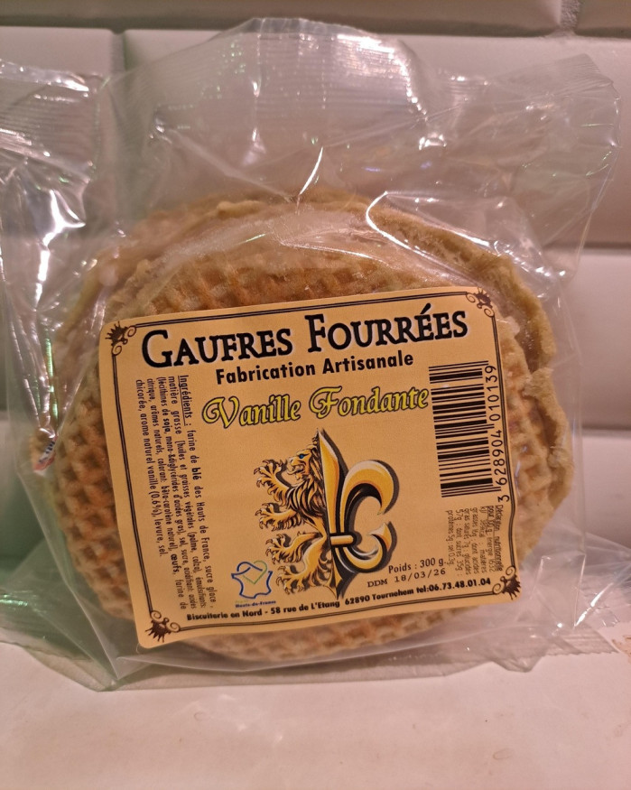 Gaufres fourrées VANILLE FONDANTE