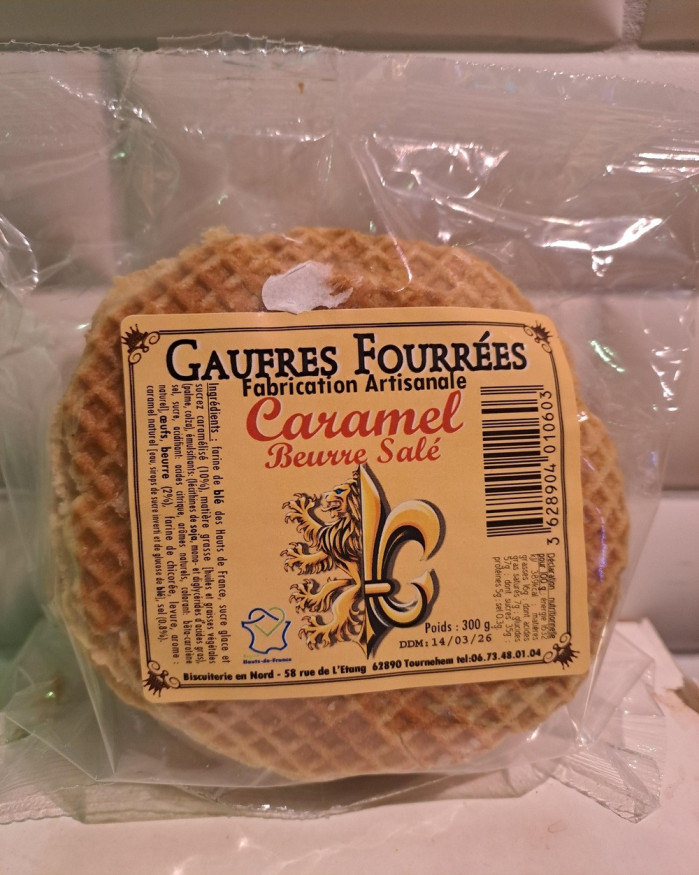 Gaufres fourrées CARAMEL BEURRE SALE