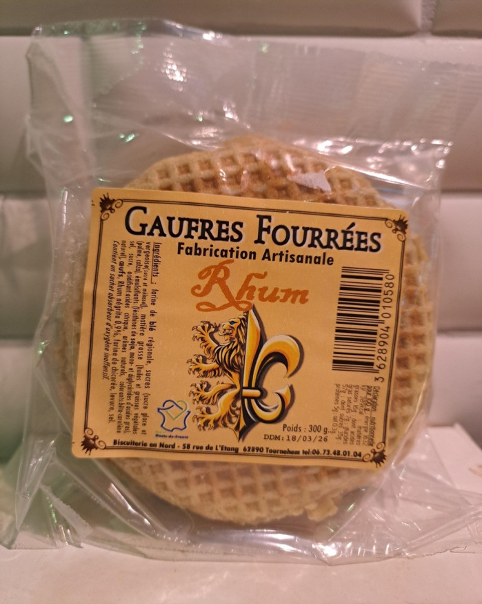 Gaufre fourrées RHUM