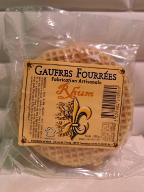 Gaufre fourrées RHUM
