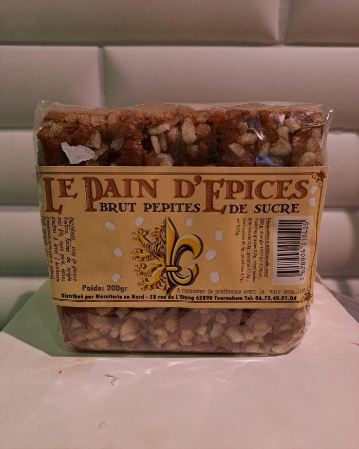Pain d'épices BRUT PEPITES DE SUCRE 200g