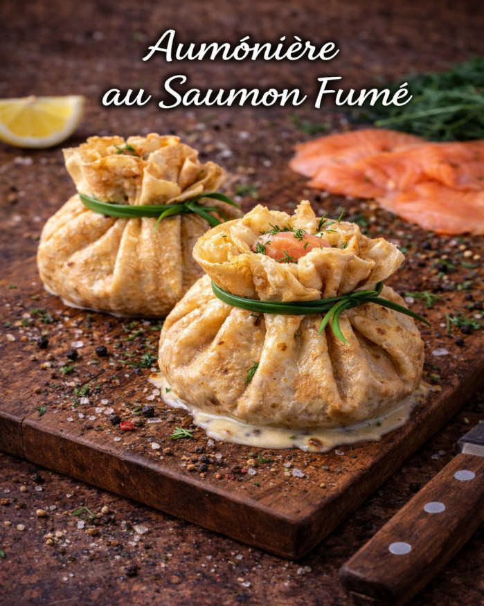 Aumônière au saumon fumé