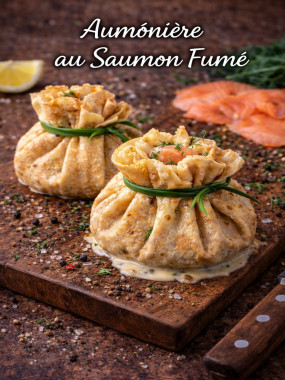 Aumônière au saumon fumé